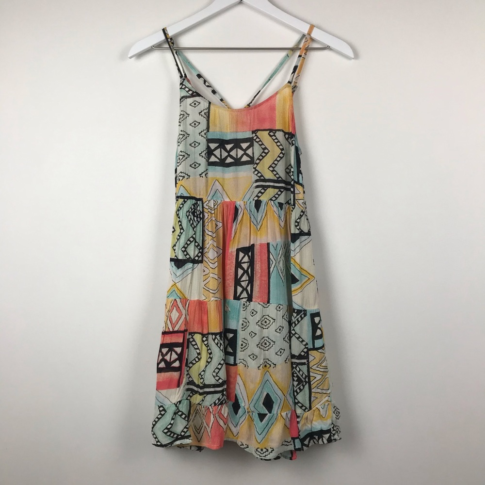 Billabong Colorful Strappy Skater Sundress